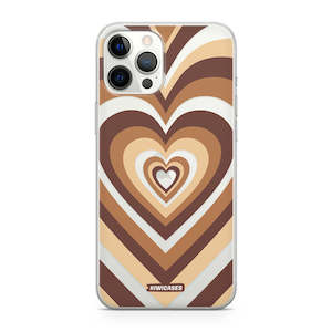 Iphone 12 Pro Max: Latte Hearts - iPhone 12 Pro Max
