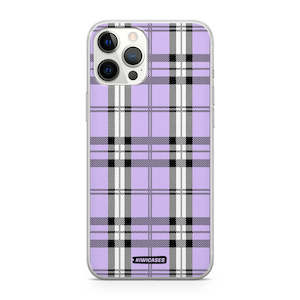 Iphone 12 Pro Max: Purple Plaid - iPhone 12 Pro Max