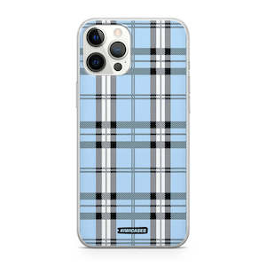 Iphone 12 Pro Max: Blue Plaid - iPhone 12 Pro Max