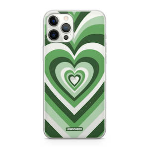 Iphone 12 Pro Max: Green Hearts - iPhone 12 Pro Max