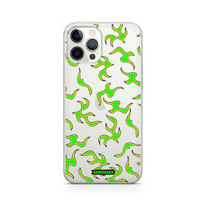 Iphone 12 12 Pro: Green Fire Flames - iPhone 12/12 Pro