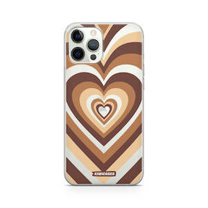 Iphone 12 12 Pro: Latte Hearts - iPhone 12/12 Pro