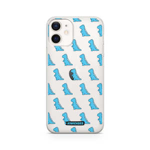 Iphone 12 Mini: Blue Dinosaurs - iPhone 12 Mini
