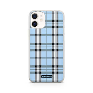 Iphone 12 Mini: Blue Plaid - iPhone 12 Mini