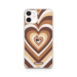 Iphone 12 Mini: Latte Hearts - iPhone 12 Mini