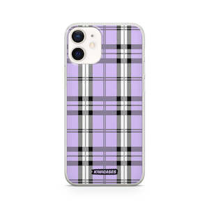 Iphone 12 Mini: Purple Plaid - iPhone 12 Mini