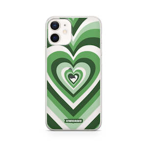 Iphone 12 Mini: Green Hearts - iPhone 12 Mini