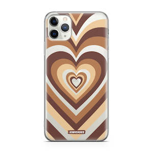 Iphone 11 Pro Max: Latte Hearts - iPhone 11 Pro Max