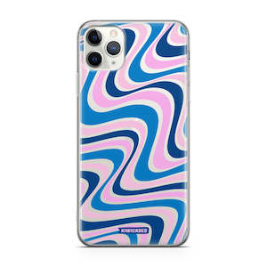 Iphone 11 Pro Max: Wavey Blue Pink - iPhone 11 Pro Max