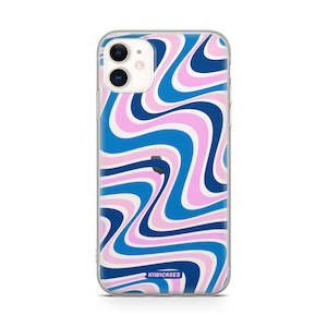 Iphone 11: Wavey Blue Pink - iPhone 11