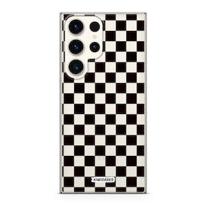 Black Checkers - Galaxy S23 Ultra