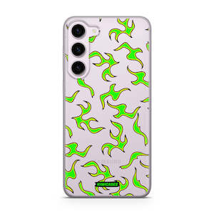 Galaxy S23 Plus: Green Fire Flames - Galaxy S23 Plus
