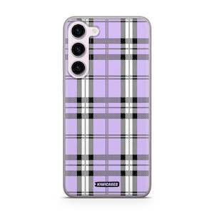 Galaxy S23 Plus: Purple Plaid - Galaxy S23 Plus