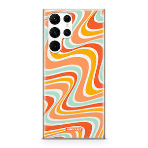 Wavey Orange - Galaxy S22 Ultra