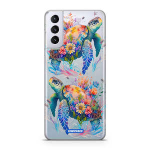 Floral Turtles - Galaxy S21 Plus