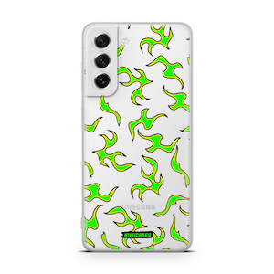 Green Fire Flames - Galaxy S21 FE