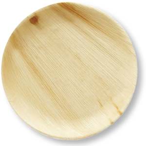Round Palm Leaf Plates: Palm Leaf Round Plate 25cm (25 PACK)