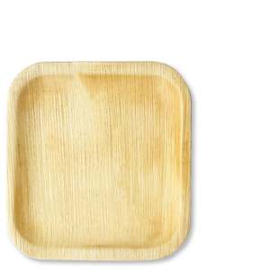 Square Palm Leaf Plates: Palm Leaf Square Flat Plate 15cm (25 PACK)