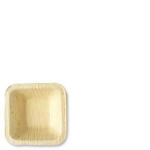 Palm Leaf Square Sauce Dish 8cm (25 PACK)