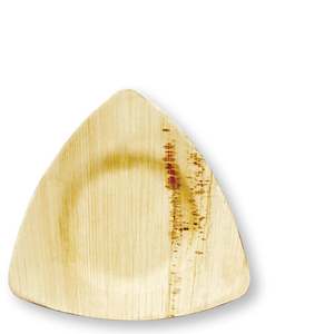 Heart Triangle Palm Leaf Plates: Palm Leaf Triangle 15 x 1cm (25 PACK)