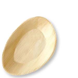 Oval Palm Leaf Plates: Palm Leaf Oval Dish 12 x 17cm (25 PACK)