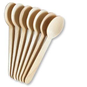 Birch Cutlery: Bamboo Birch Spoon 16cm (100 PACK)