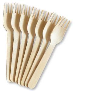 Birch Cutlery: Bamboo Birch Fork 16cm (100 PACK)