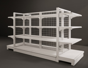 Products: Retail Shelving With Back Mesh - Kiwi Choice