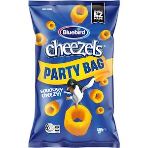 Chips N Dip: Bluebird Cheezels Party Pack 190g