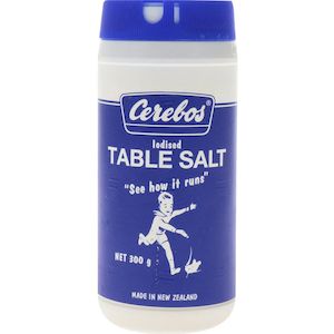 Baking: Cerebos Salt Iodised Table 300g