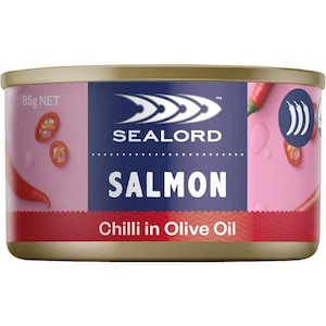 Canned Foods: Sealord Sensations Salmon Chilli in Olive Oil 85g
