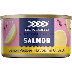 Canned Foods: Sealord Sensations Salmon Cracked Pepper & Lemon 85g