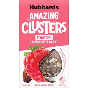Cereals And Muesli Bars: Hubbards Amazing Clusters Raspberry & Cacao 500g