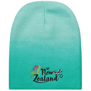 Gifts Magazines: Beanie NZ Dip Dyed Turquoise