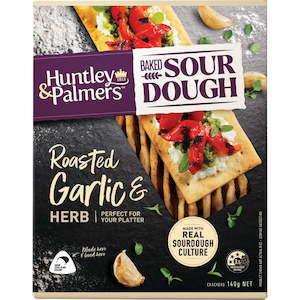 Biscuits: Huntley & Palmers Sourdough Garlic & Herbs 140g