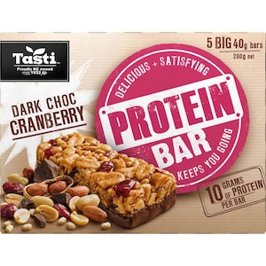 Tasti Protein Bars Dark Choc Cranberry 200g