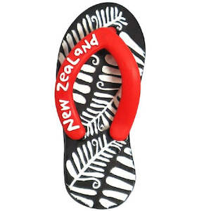 Gifts Magazines: Magnet NZ Jandal With Silver Fern