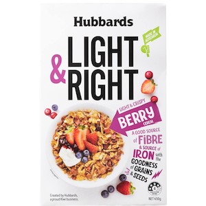 Hubbards Light & Right Cereal Berry 450g