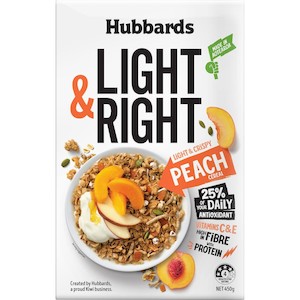 Hubbards Light & Right Cereal Peach 450g