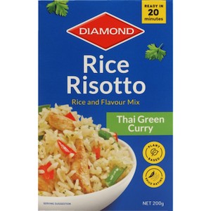 Pasta Noodles Rice: Diamond Rice Risotto Thai Green Curry 200g