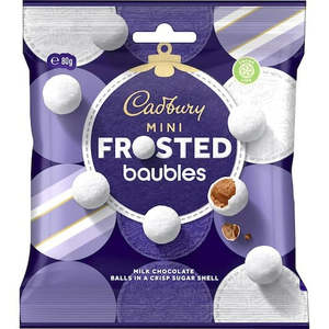 Chocolate: Cadbury Mini Frosted Baubles 80g