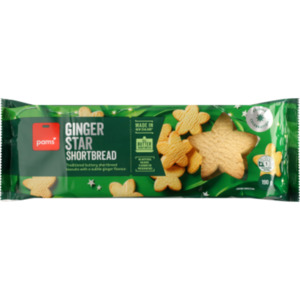 Biscuits: Pams Ginger Star Shortbread 190g