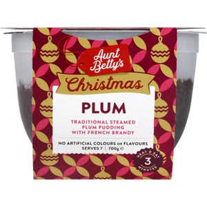 Biscuits: Aunt Bettys Christmas Plum Steamed Pudding 700g
