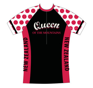 NZ Cycle Jersey - Kiwi Babes Queen of the Mountains Kiwicycling