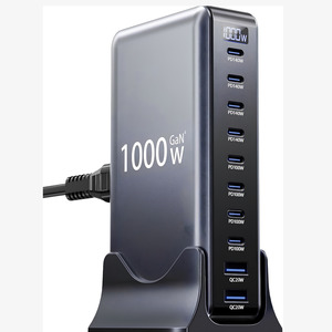 Frontpage: GAN 4 Pro 1000W GaN Charging Station | 10-Port Fast Charger (8 USB-C + 2 USB-A)