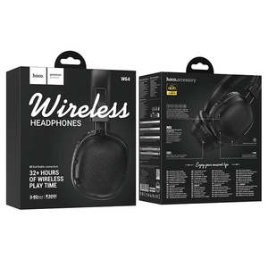 Frontpage: Leather Bluetooth Headset w/ 32 Hours, Air Soft Earmuff, Aux Input, Foldable Design (W64)