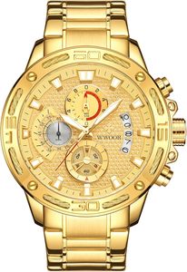 Watches: WWOOR Men's Waterproof Casual Wrist Watch
