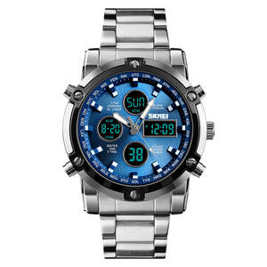 Watches: Digital  Men Fashion Quartz Luxury Stainless Steel Strap Watch