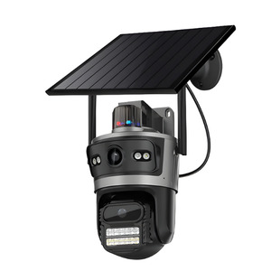 Dual-Lens WiFi Solar PTZ Security Camera, 24×7 Recording, 10X Zoom, Night Vision