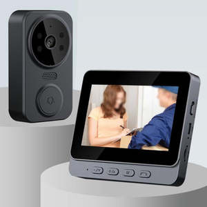 Home Security: Wireless Video Doorbell  Security Camera With 4 3 Screen And HD Resolution
